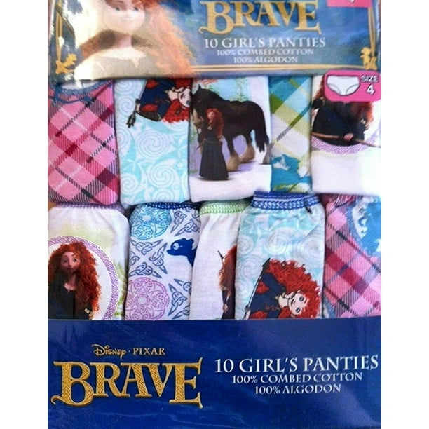 Disney Princess Brave Merida Girl 10 PC Underwear Panties Size 6